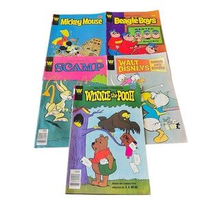 Whitman Walt Disney 1979 Comic Book Lot of 5